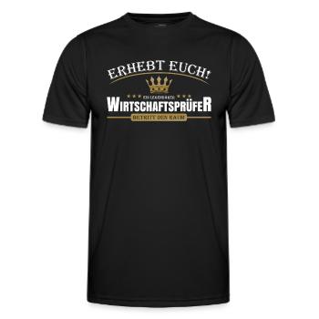 Wirtschaftsprüfer - Männer Funktions-T-Shirt - Schwarz - Vorne - AI Model Male 178 dark (178cm)