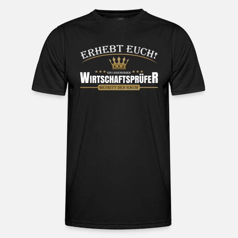 Wirtschaftsprüfer - Männer Funktions-T-Shirt - Schwarz