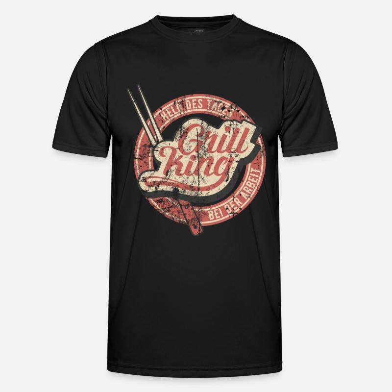 Grilling Shirt Funny Gift - Men's Functional T-Shirt - black