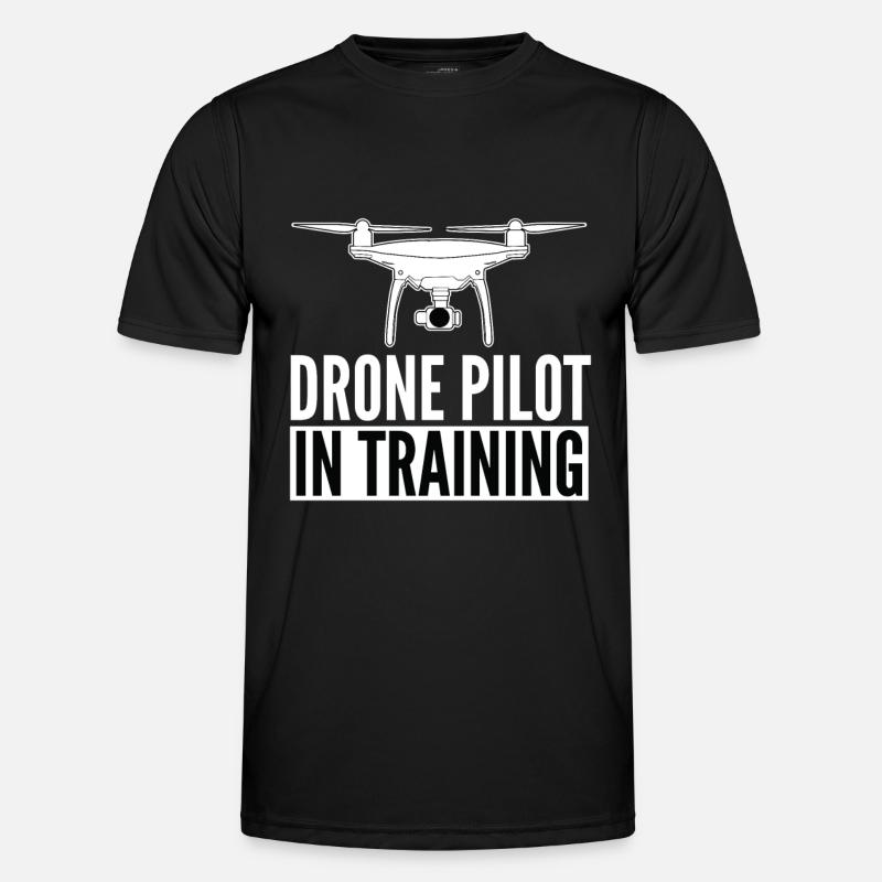 DRONE - Drone pilot in training - Männer Funktions-T-Shirt - Schwarz