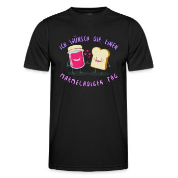 Marmelade Marmeladig - Männer Funktions-T-Shirt - Schwarz - Vorne - AI Model Male 178 dark (178cm)