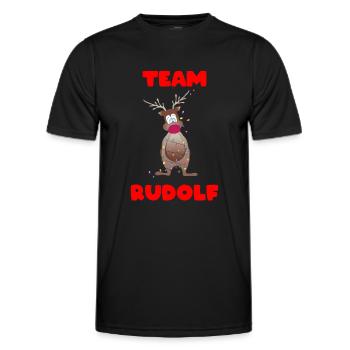 Equipe Rudolf - Noël - Noël - T-shirt sport Homme - noir - Devant - AI Model Male 178 dark (178cm)