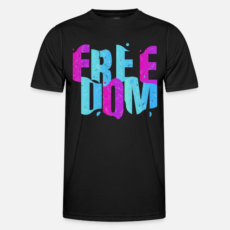 Frihed Frihed bogstaver - Funktionsshirt til herrer - sort