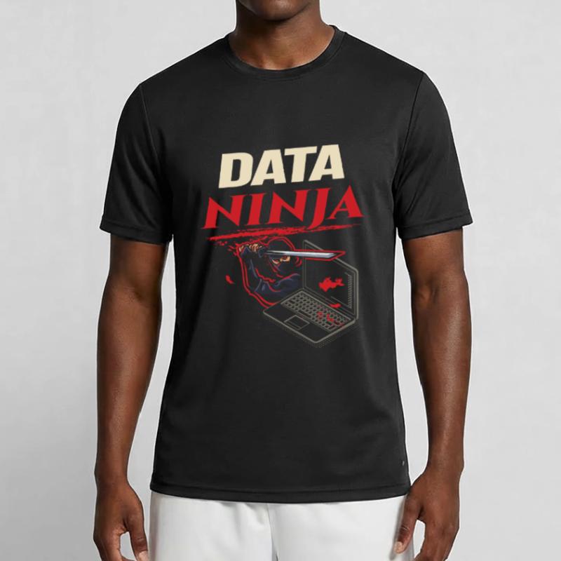 Data Ninja computer programming coder T-shirt sport Homme