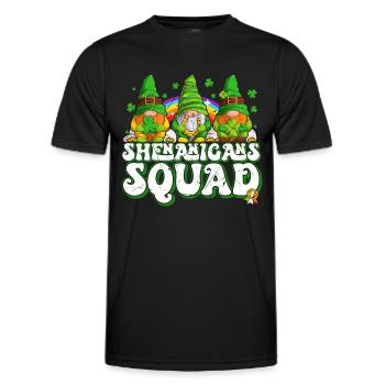 St Patricks Day Irland Wichtel Gnome - Männer Funktions-T-Shirt - Schwarz - Vorne - AI Model Male 178 dark (178cm)