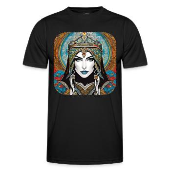 Mystische Fantasy Frau - Männer Funktions-T-Shirt - Schwarz - Vorne - AI Model Male 178 dark (178cm)