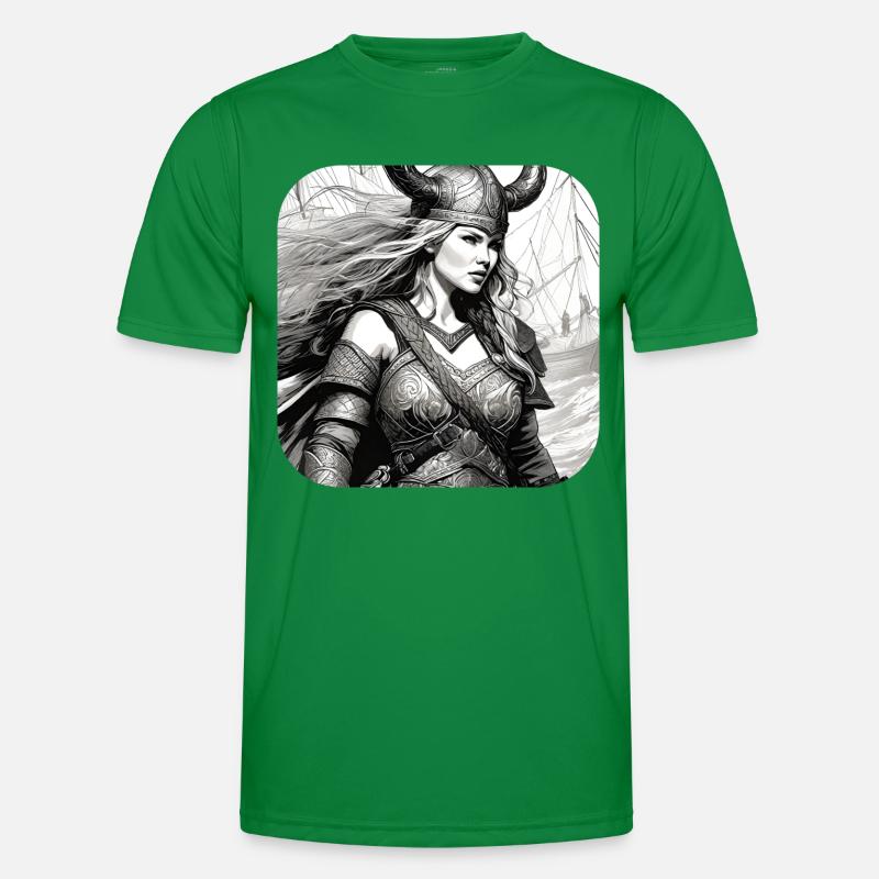 L'orgogliosa fanciulla vichinga Germanin Shieldmaiden Maglietta sportiva per uomo