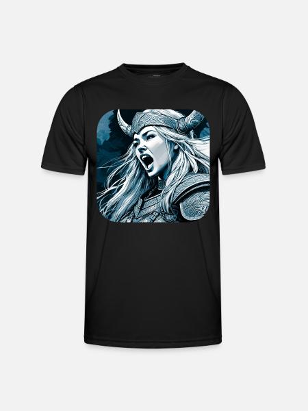 Fière Viking Germanin Shieldmaiden - T-shirt sport Homme - noir