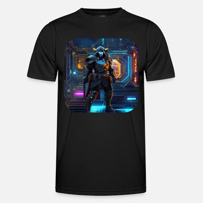 Cool Cyberspace Warrior - Men's Functional T-Shirt - black