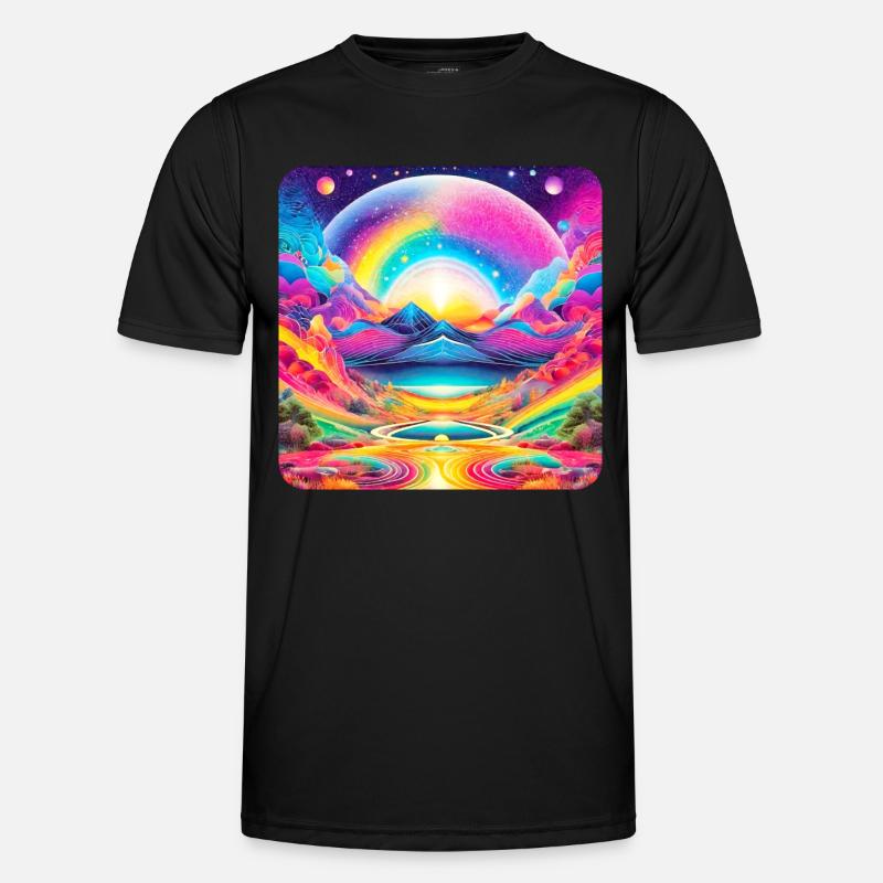 Psychedelic Motif III - Men's Functional T-Shirt - black