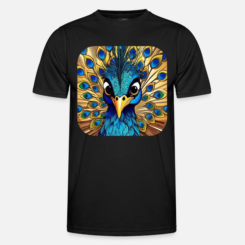 Cute Peacock II - Men's Functional T-Shirt - black