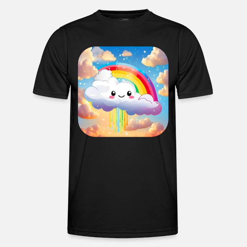 Cute cloud with rainbow Men's Functional T-Shirt