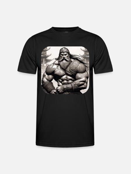 Stolzer Wikinger Krieger Germane - Männer Funktions-T-Shirt - Schwarz