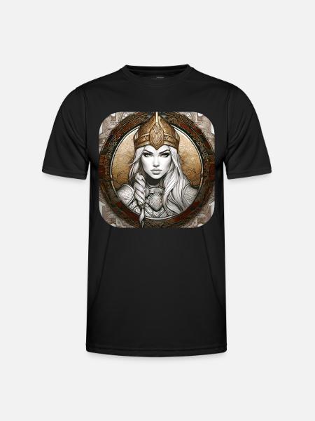 Fière Viking Germanin Shieldmaiden - T-shirt sport Homme - noir