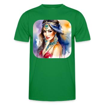 Mystische orientalische Bauchtänzerin - Männer Funktions-T-Shirt - Kelly Green - Vorne - AI Model Male 178 dark (178cm)