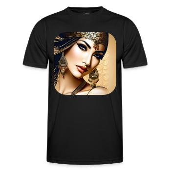 Mystische orientalische Bauchtänzerin - Männer Funktions-T-Shirt - Schwarz - Vorne - AI Model Male 178 dark (178cm)