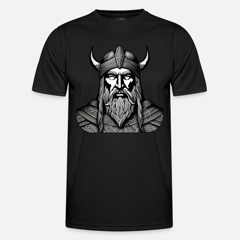 Stolzer Wikinger Krieger Germane - Männer Funktions-T-Shirt - Schwarz