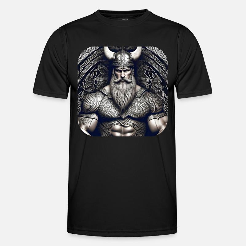 Stolzer Wikinger Krieger Germane - Männer Funktions-T-Shirt - Schwarz