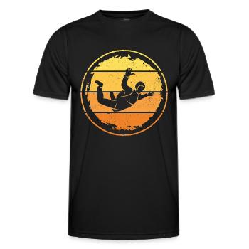 Skydiver Skydiving Skydiver Parachute - Men's Functional T-Shirt - black - Front - AI Model Male 178 dark (178cm)