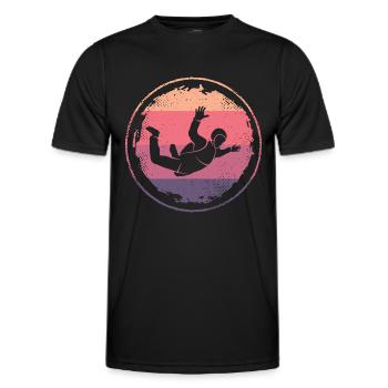 Skydiver Skydiver Women Skydiving - Men's Functional T-Shirt - black - Front - AI Model Male 178 dark (178cm)