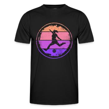 Fußballer Fußballspieler Frauen Mädchen Fußball - Männer Funktions-T-Shirt - Schwarz - Vorne - AI Model Male 178 dark (178cm)