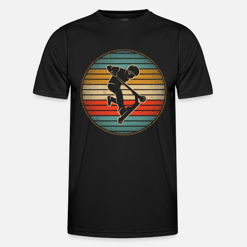 Tretroller Tricks Vintage Jungen Stunt Scooter Männer Funktions-T-Shirt