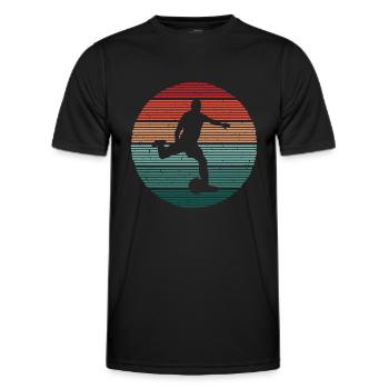 Fußballer Vintage Fußballtrainer Fußballspieler - Männer Funktions-T-Shirt - Schwarz - Vorne - AI Model Male 178 dark (178cm)
