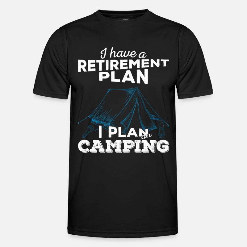 Retirement plan camping (light) - Men's Functional T-Shirt - black