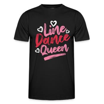 Linedance Queen - Linedancing Countrymusic - Männer Funktions-T-Shirt - Schwarz - Vorne - AI Model Male 178 dark (178cm)