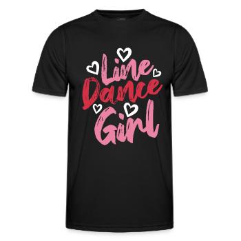 Linedance Girl - Linedancing Countrymusic - Männer Funktions-T-Shirt - Schwarz - Vorne - AI Model Male 178 dark (178cm)
