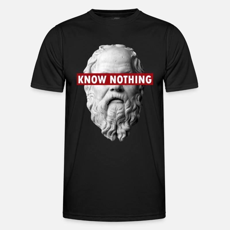 KNOW NOTHING SOCRATES - Men's Functional T-Shirt - black