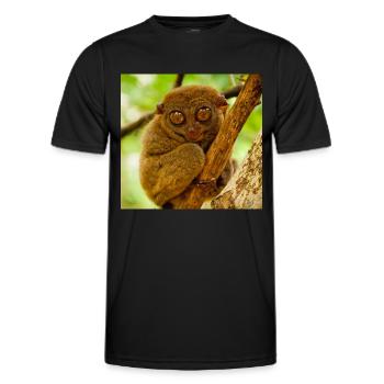 Masque de singe Masque de singe - T-shirt sport Homme - noir - Devant - AI Model Male 178 dark (178cm)