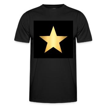 masque noir étoile dorée étoile dorée - T-shirt sport Homme - noir - Devant - AI Model Male 178 dark (178cm)