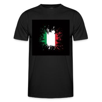 Italie masque Italie masque noir masque Italie drapeau - T-shirt sport Homme - noir - Devant - AI Model Male 178 dark (178cm)