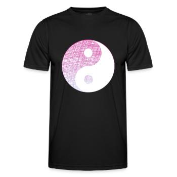 yin yang - Männer Funktions-T-Shirt - Schwarz - Vorne - AI Model Male 178 dark (178cm)