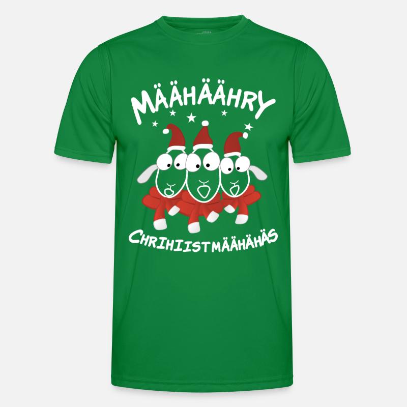 Weihnachtslied Schafe Männer Funktions-T-Shirt