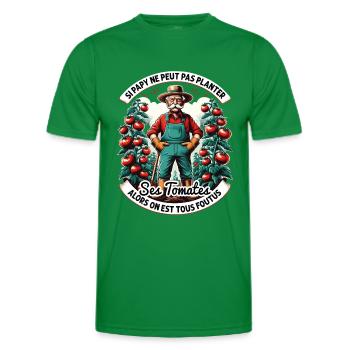 Papy Jardinier Planter Des Tomates Humour - T-shirt sport Homme - vert - Devant - AI Model Male 178 dark (178cm)