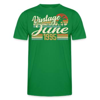 Juin 1995 anniversaire 1995 Retro 1995 Juin 1995 - T-shirt sport Homme - vert - Devant - AI Model Male 178 dark (178cm)