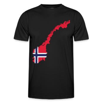 Norwegen Norweger Skandinavien - Männer Funktions-T-Shirt - Schwarz - Vorne - AI Model Male 178 dark (178cm)