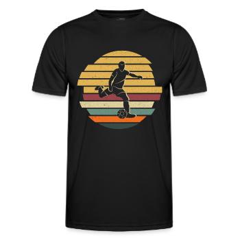 Fußballer Fußball Fußballspieler - Männer Funktions-T-Shirt - Schwarz - Vorne - AI Model Male 178 dark (178cm)