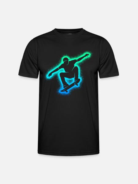 Skaten Skateboarder Skater Kinder Skateboard - Männer Funktions-T-Shirt - Schwarz