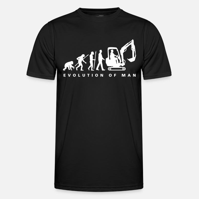 evolution_baggerfahrer_122013_a_1c - Männer Funktions-T-Shirt - Schwarz