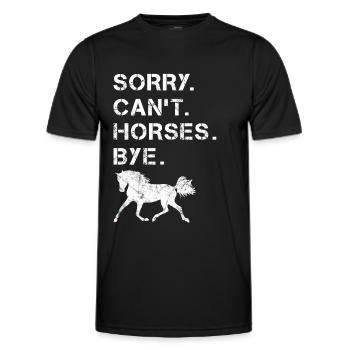 Lustiger Pferdespruch Reiterin - Männer Funktions-T-Shirt - Schwarz - Vorne - AI Model Male 178 dark (178cm)