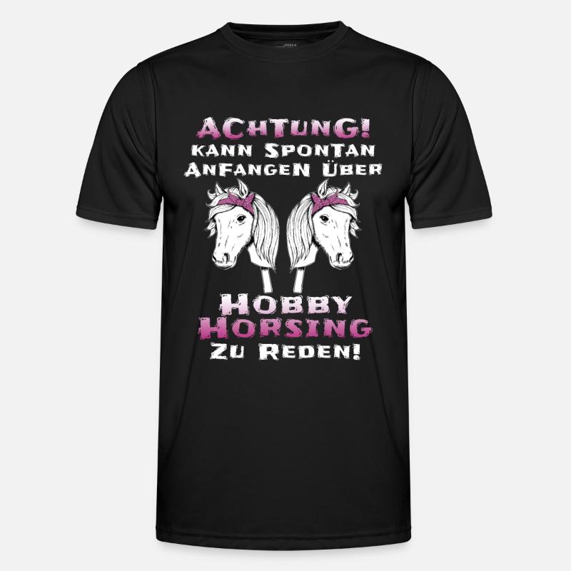 Hobby Horse Geschenkidee - Männer Funktions-T-Shirt - Schwarz