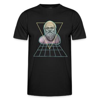 Socrate Philosophe grec moderne - T-shirt sport Homme - noir - Devant - AI Model Male 178 dark (178cm)