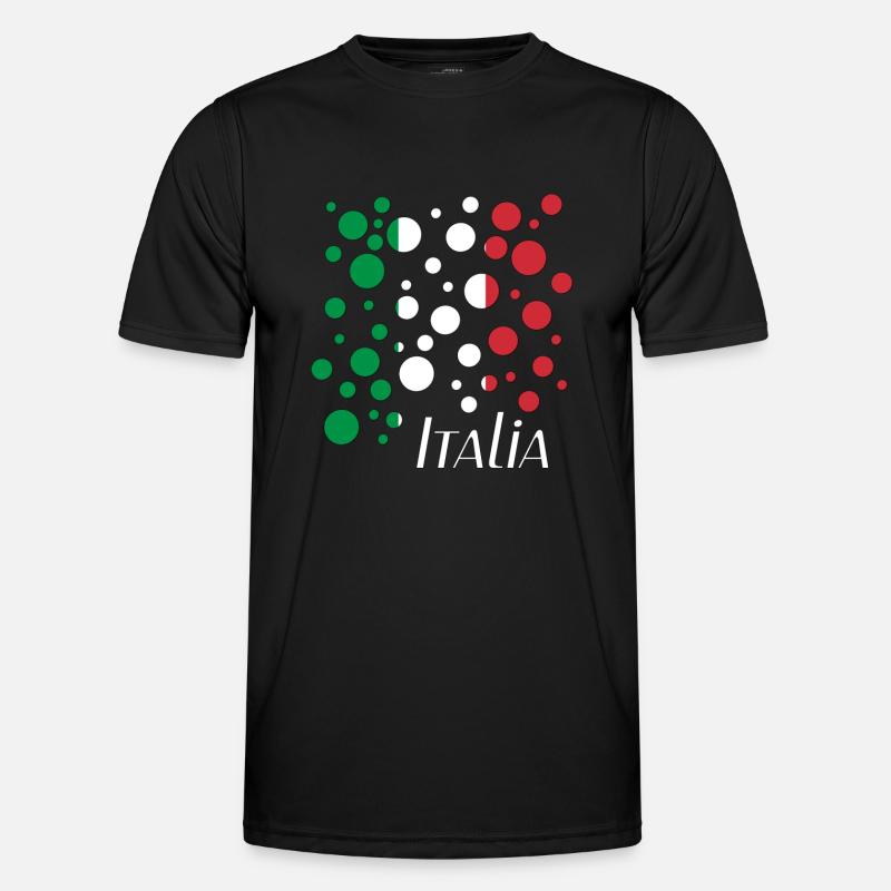 Italia Bubbles - Männer Funktions-T-Shirt - Schwarz