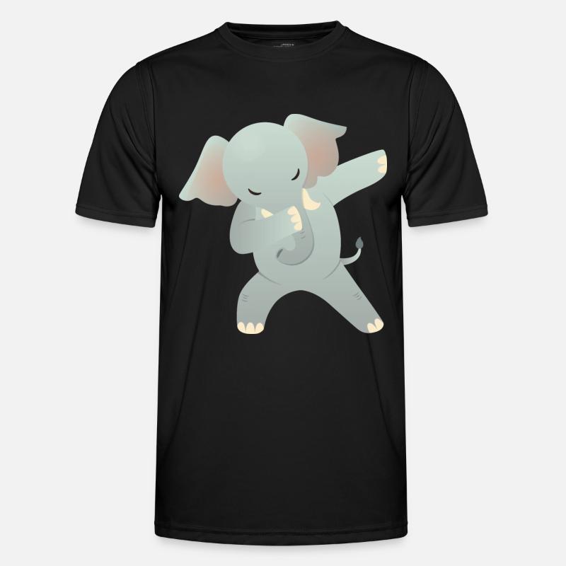 Elephant Dab Dance - Cool Gift - Men's Functional T-Shirt - black