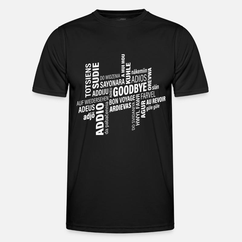 Goodbye - Männer Funktions-T-Shirt - Schwarz