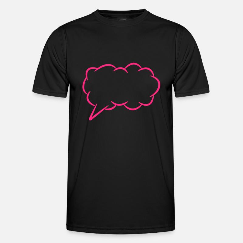 Speech bubble thought bubble - Men's Functional T-Shirt - black