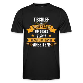 Tischler Tischlerin Tischlerei Beruf Spruch - Männer Funktions-T-Shirt - Schwarz - Vorne - AI Model Male 178 dark (178cm)